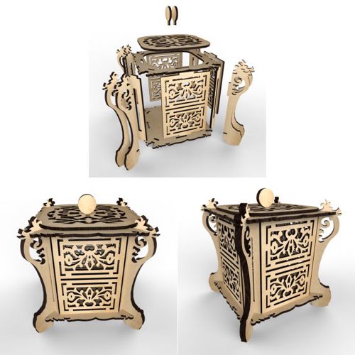 طرح چایخانه چینی وکتور برش لیزری طرح - tea house chinese vector laser cutting layout - برای دستگاه CNC چوب و لیزر (سی ان سی)