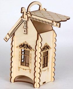 طرح چایخانه برای برش لیزری - tea house for laser cut - برای دستگاه CNC چوب و لیزر (سی ان سی)