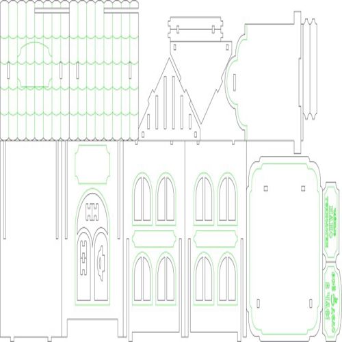 طرح چایخانه ها برای برش لیزری - tea houses layout for laser cut ve - برای دستگاه CNC چوب و لیزر (سی ان سی)