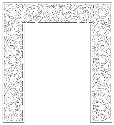 طرح الگوی پارتیشن محراب برای برش لیزر cnc - the pattern of the partition of the altar for laser cut cnc - برای دستگاه CNC چوب و لیزر (سی ان سی)