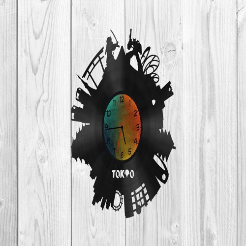 طرح ساعت دیواری توکیو - tokyo wall clock ve - برای دستگاه CNC چوب و لیزر (سی ان سی)