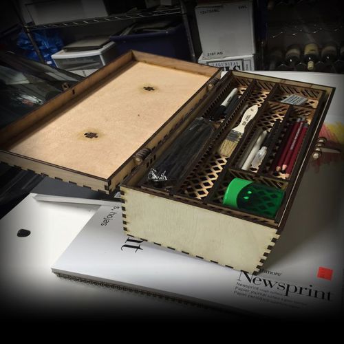 طرح جعبه ابزار برای برش لیزری - tool box for laser cutting ve - برای دستگاه CNC چوب و لیزر (سی ان سی)