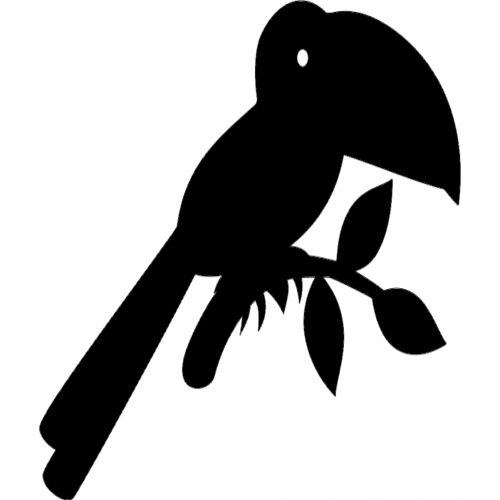 طرح توکان سیلوئت وکتور - toucan silhouette vector - برای دستگاه CNC چوب و لیزر (سی ان سی)