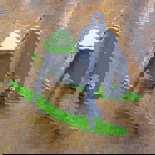 طرح اسباب‌بازی فیل راکر برش لیزری سه بعدی پازل پول - toy elephant rocker laser cut 3d puzzle - برای دستگاه CNC چوب و لیزر (سی ان سی)