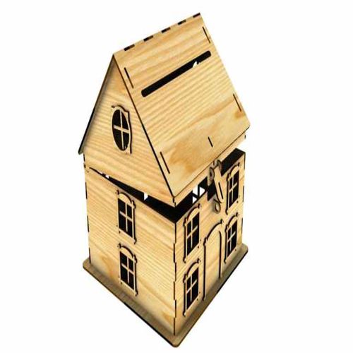 طرح خزانه‌داری برای برش لیزری - treasury house for laser cutting ve - برای دستگاه CNC چوب و لیزر (سی ان سی)