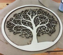 طرح الگوی درخت برای برش لیزر cnc - tree pattern for laser cut cnc - برای دستگاه CNC چوب و لیزر (سی ان سی)