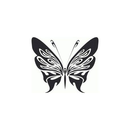 طرح هنر پروانه قبیله‌ای - tribal butterfly art 07 - برای دستگاه CNC چوب و لیزر (سی ان سی)