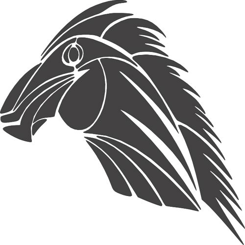 طرح کلیپ هنری خالکوبی اسب قبیله‌ای طرح - tribal horse tattoo clip art - برای دستگاه CNC چوب و لیزر (سی ان سی)