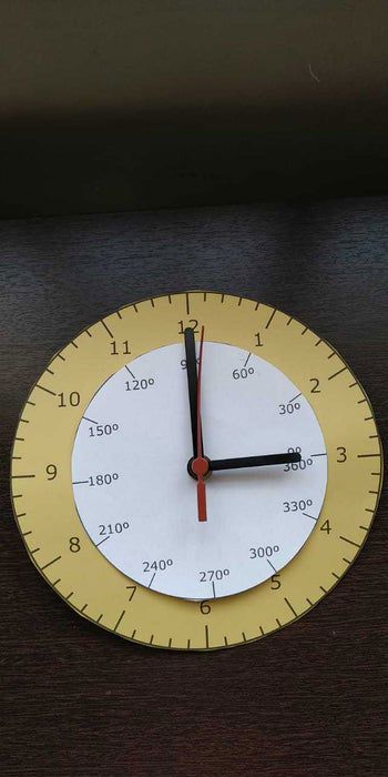طرح ساعت مثلثاتی ساعت - trigonometric clock - برای دستگاه CNC چوب و لیزر (سی ان سی)
