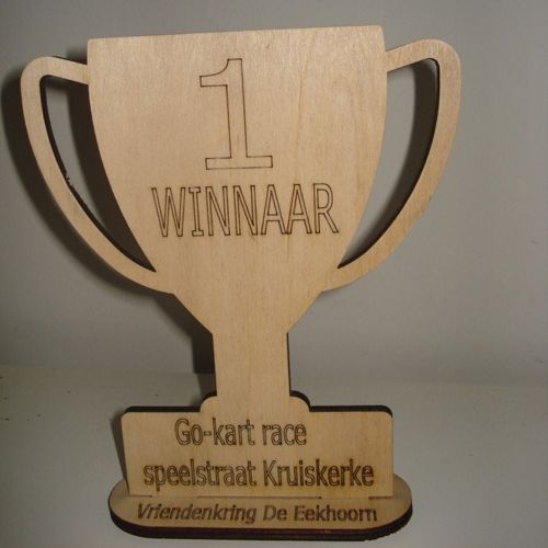 طرح جام تخته الیاف میلی متری برای برش لیزری - trophy cup 6mm plywood for laser cut - برای دستگاه CNC چوب و لیزر (سی ان سی)