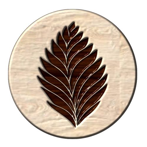 طرح برگ‌های گرمسیری چوبی دیوار تزئینی برگ هدیه - tropical leaves wood wall decor leaf gift tag ve - برای دستگاه CNC چوب و لیزر (سی ان سی)