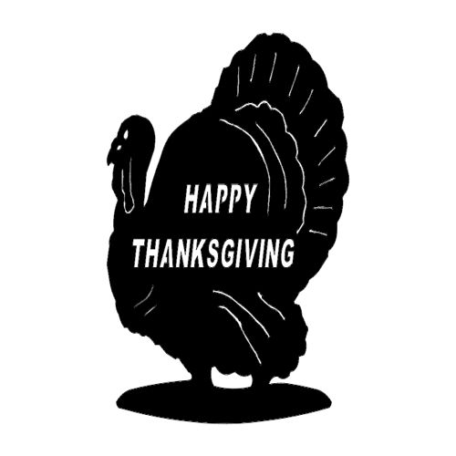 طرح بوقلمون شکرگزاری - turkey happy thanksgiving - برای دستگاه CNC چوب و لیزر (سی ان سی)