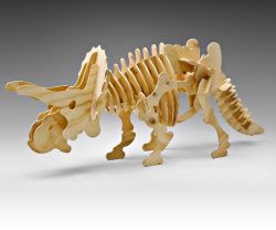 طرح دایناسور دو شاخ برش لیزری نیاز به سی ان سی - two horned dinosaur for laser cut cnc - برای دستگاه CNC چوب و لیزر (سی ان سی)