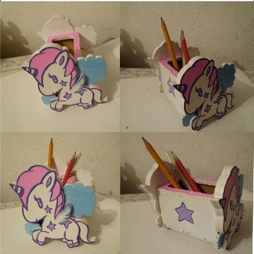 طرح میز سازمان‌دهنده یونیکورن - unicorn desk organizer - برای دستگاه CNC چوب و لیزر (سی ان سی)