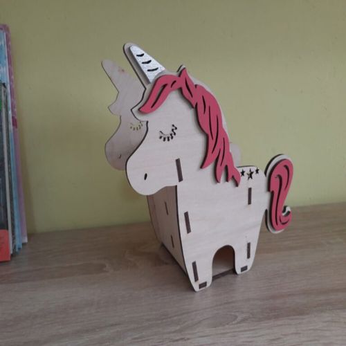 طرح سازمان دهنده یونیکورن برای برش لیزری - unicorn organizer layout for laser cutting ve - برای دستگاه CNC چوب و لیزر (سی ان سی)