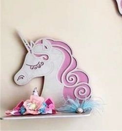 طرح قفسه ی یونیکورن لیزری - unicorn shelf for laser cut - برای دستگاه CNC چوب و لیزر (سی ان سی)