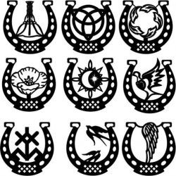 طرح نقوش نعل اسبی منحصر به فرد برای برش لیزری - unique horseshoe motifs for laser cut - برای دستگاه CNC چوب و لیزر (سی ان سی)