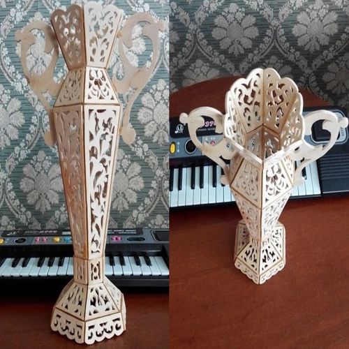 طرح گلدان برش لیزری - vase laser cut ve - برای دستگاه CNC چوب و لیزر (سی ان سی)
