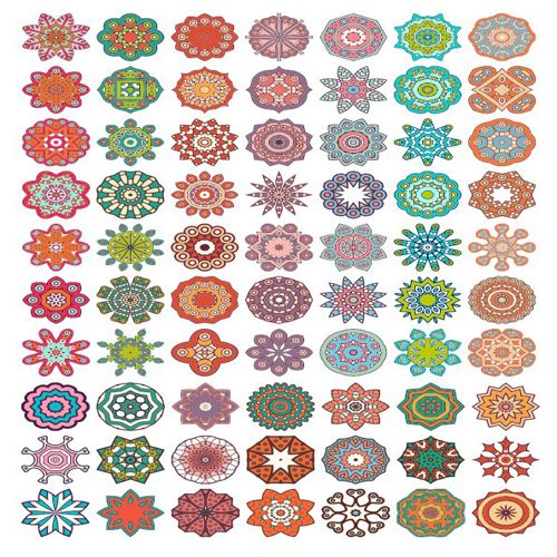 طرح وکتور تزئینی ماندالا زیورآلات - vector decorative mandala ornaments ve - برای دستگاه CNC چوب و لیزر (سی ان سی)