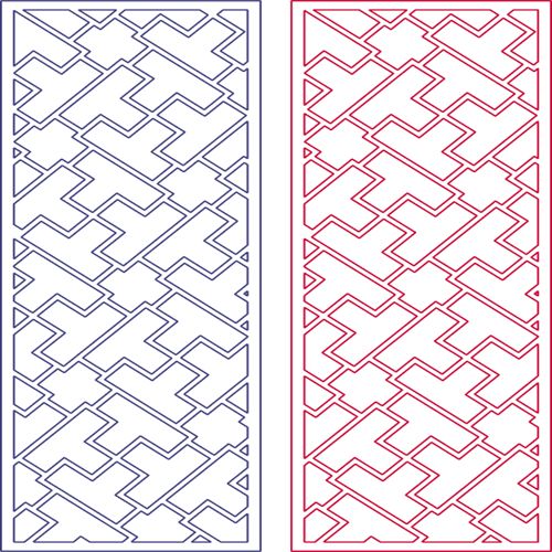 طرح وکتور مدرن انتزاعی هندسه تتریس الگو - vector modern abstract geometry tetris pattern - برای دستگاه CNC چوب و لیزر (سی ان سی)