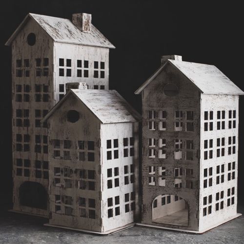 طرح ساختمان بلند به سبک قدیمی برای برش لیزری - vintage style high rise building for laser cut ve - برای دستگاه CNC چوب و لیزر (سی ان سی)