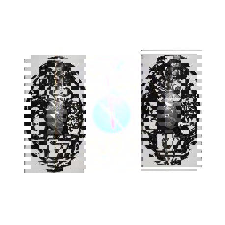 طرح ساعت دیواری صفحه گرامافون بوسه - vinyl record wall clock kiss - برای دستگاه CNC چوب و لیزر (سی ان سی)