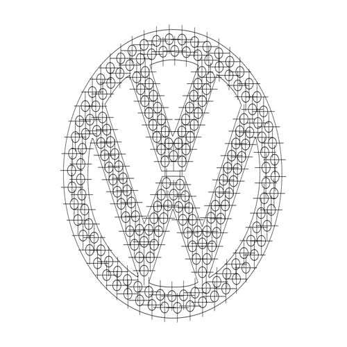 طرح لوگوی vw وکتور - vw logo vector - برای دستگاه CNC چوب و لیزر (سی ان سی)