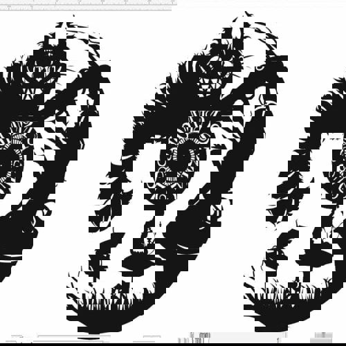 طرح ساعت وینل برای برش لیزری وی ای - vynl clock 2 for laser cutting ve - برای دستگاه CNC چوب و لیزر (سی ان سی)