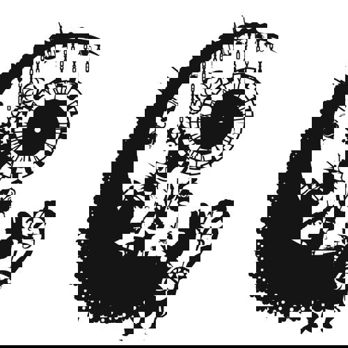 طرح ساعت وینیل برای برش لیزری روکش - vynl clock for laser cutting ve - برای دستگاه CNC چوب و لیزر (سی ان سی)