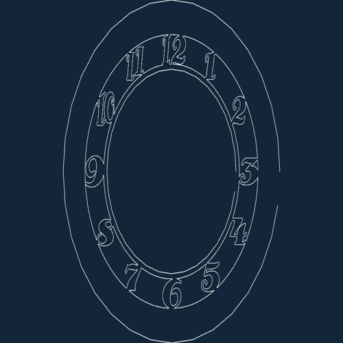 طرح ساعت دیواری پیشخوان - wall clock counter - برای دستگاه CNC چوب و لیزر (سی ان سی)