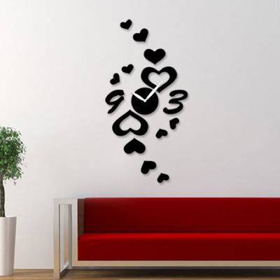 طرح ساعت دیواری قلب - wall clock heart ve - برای دستگاه CNC چوب و لیزر (سی ان سی)