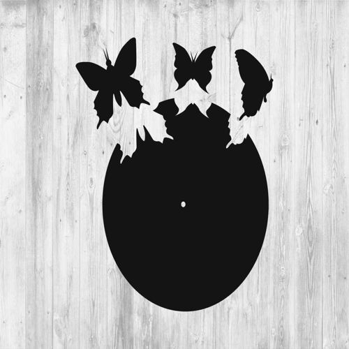 طرح قالب ساعت دیواری با پروانه برای برش لیزری - wall clock template with butterflies for laser cut ve - برای دستگاه CNC چوب و لیزر (سی ان سی)