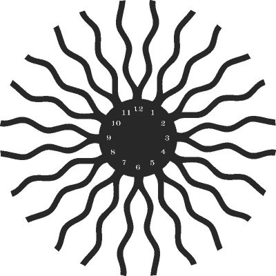 طرح ساعت دیواری تزئین - wall decor clock - برای دستگاه CNC چوب و لیزر (سی ان سی)