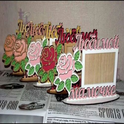 طرح wall-flowers-photo-frame-for-laser-cutting-ve