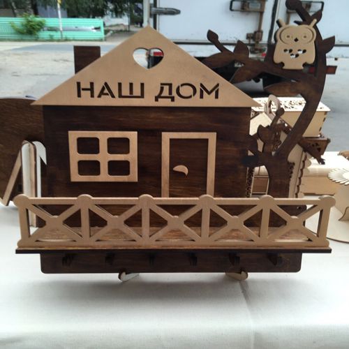طرح قالب آویز دیواری خانه برای برش لیزری - wall hanger house template for laser cut - برای دستگاه CNC چوب و لیزر (سی ان سی)