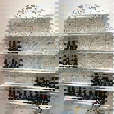 طرح قفسه دیواری لاک ناخن لیزری - wall rack shelf nail polishes laser cut ve - برای دستگاه CNC چوب و لیزر (سی ان سی)