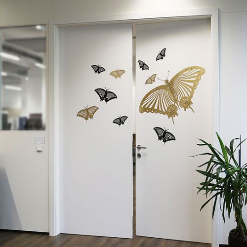 طرح برچسب دیواری پروانه - wall sticker butterfly ve - برای دستگاه CNC چوب و لیزر (سی ان سی)