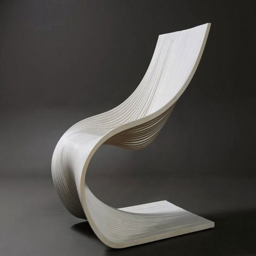 طرح صندلی موجی - wave chair ve - برای دستگاه CNC چوب و لیزر (سی ان سی)