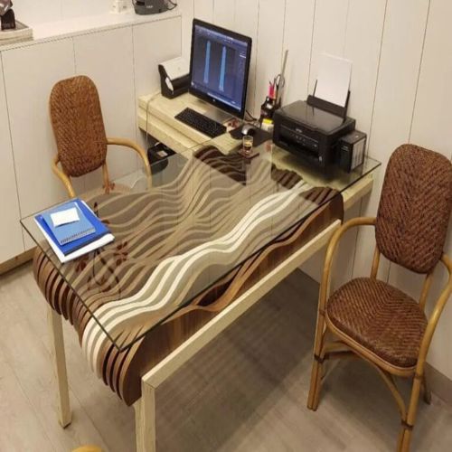 طرح ماکت تختخواب مواج برای برش لیزری - waved countertop mockup for laser cut - برای دستگاه CNC چوب و لیزر (سی ان سی)