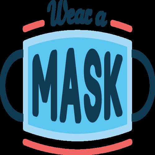 طرح بنر ماسک بنر کووید پوشیدن ماسک - wear a mask banner covid 19 - برای دستگاه CNC چوب و لیزر (سی ان سی)