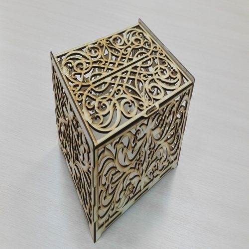 طرح جعبه پاکت عروسی - wedding envelope box ve - برای دستگاه CNC چوب و لیزر (سی ان سی)