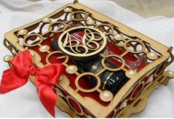 طرح جعبه یادگاری عروسی برای برش لیزر cnc هزینه - wedding souvenir box for laser cut cnc - برای دستگاه CNC چوب و لیزر (سی ان سی)