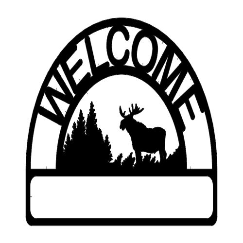 طرح خوش آمدید گوزن - welcome moose - برای دستگاه CNC چوب و لیزر (سی ان سی)