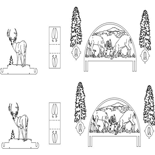 طرح میز ناهارخوری سفید مدل سه بعدی پازل - whitetail dining table set 3d puzzle - برای دستگاه CNC چوب و لیزر (سی ان سی)