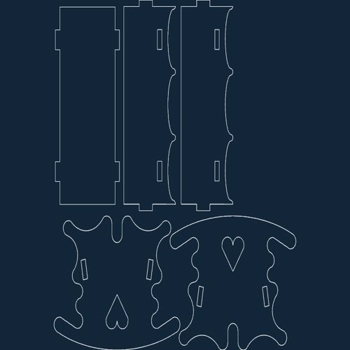 طرح wiege cradle - wiege cradle - برای دستگاه CNC چوب و لیزر (سی ان سی)