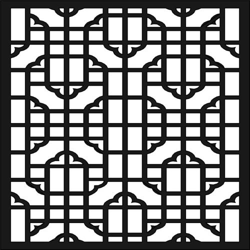 طرح طراحی حفاظ پنجره جلوبندی دکوراسیون الگوی یکپارچه - window grill design decor pattern seamless ve - برای دستگاه CNC چوب و لیزر (سی ان سی)