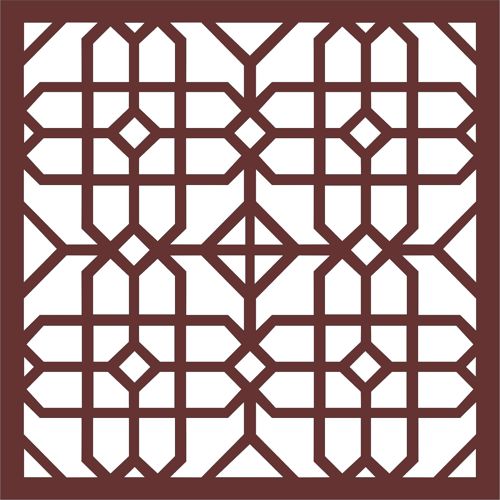 طرح پنل گلدار یکپارچه برای برش لیزری - window grill floral seamless panel for laser cut ve - برای دستگاه CNC چوب و لیزر (سی ان سی)