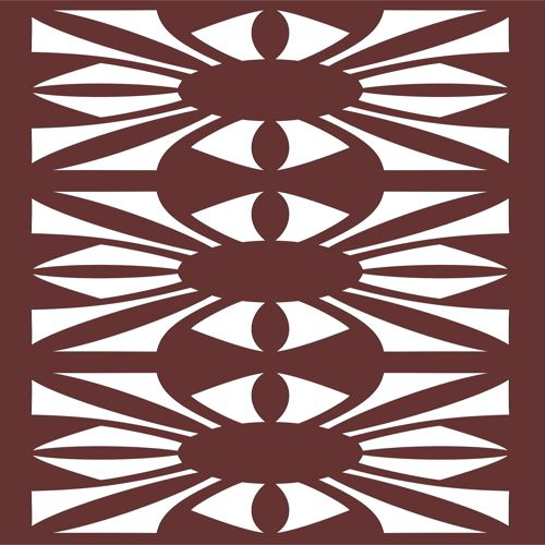 طرح الگوی گلدار یکپارچه برای برش لیزری - window grill floral seamless pattern for laser cutting - برای دستگاه CNC چوب و لیزر (سی ان سی)