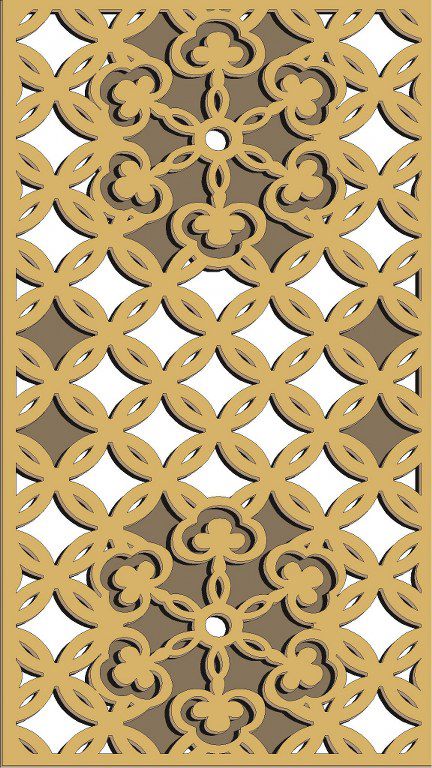 طرح الگوی حفاظ پنجره برای برش لیزری - window grill pattern for laser cutting 47 ve - برای دستگاه CNC چوب و لیزر (سی ان سی)