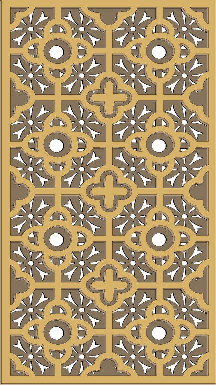طرح الگوی حفاظ پنجره برای برش لیزری - window grill pattern for laser cutting 63 ve - برای دستگاه CNC چوب و لیزر (سی ان سی)